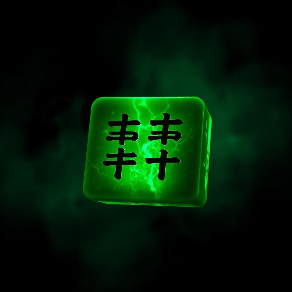 Glowing mahjong tile